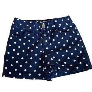 Cherokee Girl’s Navy Blue & White Polka Dot 100% Cotton Shorts size 6/6X